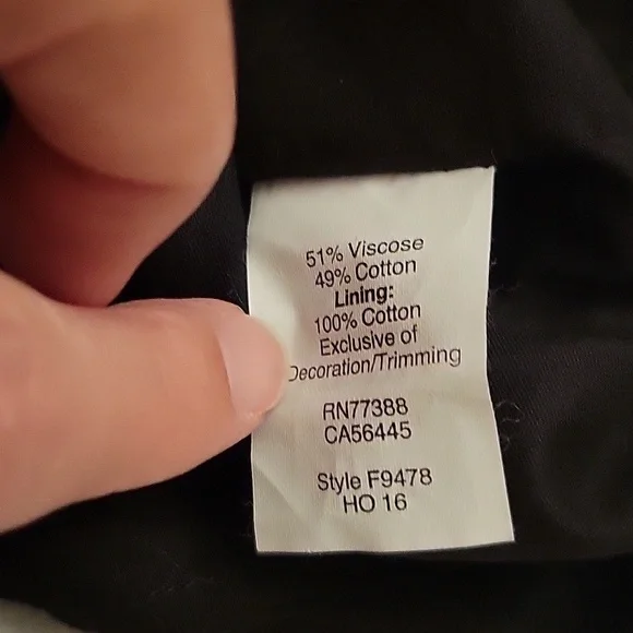 Madewell | Black Embroidered Signal Dress with Orange Stitching in size Small - Picture 10 of 11